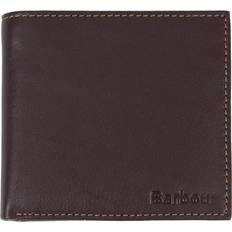 Barbour Wallets Barbour Bifold Coin Pocket Leather Wallet - Dark Brown/Tan