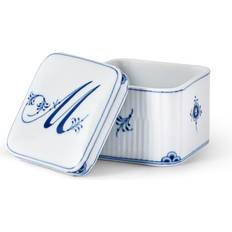 Royal Copenhagen Skåle Royal Copenhagen Firkantet Bonbonniere M B 7 x H 7 2 x L 7 cm Porcelæn Hvid Skål