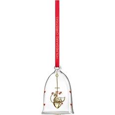 Holmegaard Decorative Items Holmegaard Christmas 2025 Bell Small Transparent/Red Christmas Tree Ornament 8cm
