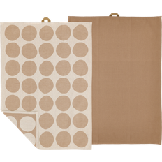 Beige Viskestykker Södahl Tea Towel Bubbles 2 Pcs 50x70 cm x 70 Viskestykke Brun, Beige