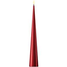 Deluxe Homeart LED Keglelys H 20 cm Bourgogne LED-lys