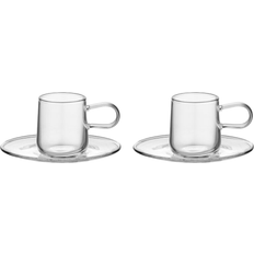 Kosta Boda Kopper & Krus Kosta Boda Viva Espressokop Med Underkop 8 Cl 2-Pak Klar Krus 2stk