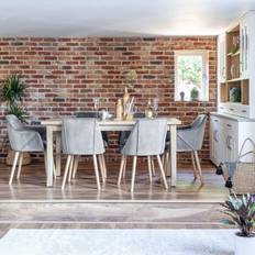 Grey - Oaks Dining Sets Fjørde & Co Culebra Ella 6 Person Oak Dining Set