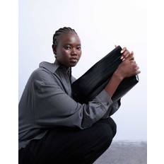 Patent Leather Clutches Topshop Folded Clutch Textured Grab Bag - Black