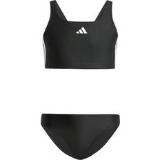 Piger Bikinier Børnetøj adidas 3-Stripes V-Back Kids Bikini - Black/White