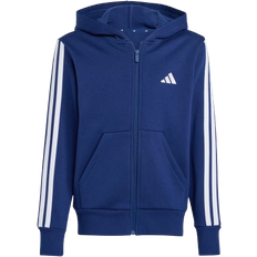 Adidas Children's Clothing adidas Junior Essentials Full-Zip Hoodie - Dark Blue/White (JY4980)