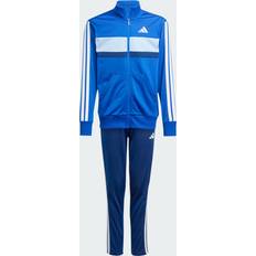Blåa Tracksuits Barnkläder adidas Seasonal Essentials Tiberio 3-Stripes Tricot Träningsställ - Blå