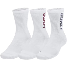 Under Armour Mid Crew Maker Socks 3-pack - White/White