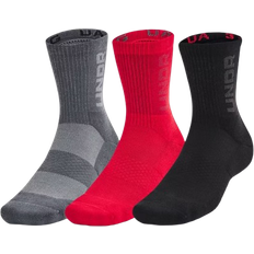 Under Armour Mid Crew Maker Socks 3-pack - Black/Red