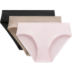 Lululemon Trosor Lululemon InvisiWear Bikini Unterwäsche Mittelhohem Bund 3er-Pack - Black/Nutmeg/Blissful Pink