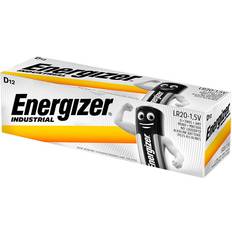Energizer Industrial D Batteries Compatible 12-pack Silver/Black