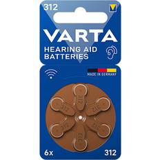Batterier - Hörapparatsbatteri Batterier & Laddbart Varta ZA 312 Snap cell-batteri zink-luft 1,4 V Hörappara. [Ukendt]