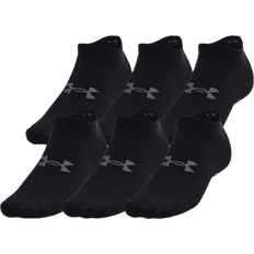 Under Armour Unisex Essential No Show Socks 6-pack - Black/Dark Grey