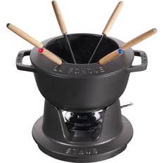 Svarta Fonduegrytor Staub Specialities Black 1.7 L 18 cm