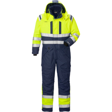 Fristads Kansas High Vis Airtech Class 3 8015 GTT Winter Coverall - High vis Yellow/Navy