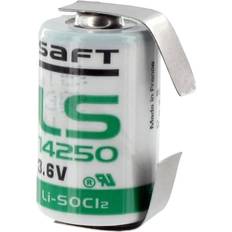 LS14250 CNR 1/2AA Battery Compatible with Solder Tabs U-shape White