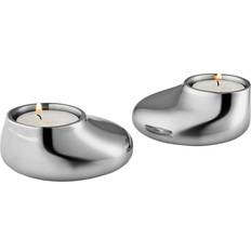 Rostfritt stål Ljusstakar, Ljus & Doft Eva Solo Mellow Ljuslykta 2 Pack Silver Värmeljuslykta