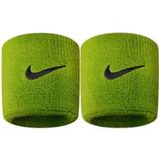 Elastane/Lycra/Spandex - Women Wristbands Nike Swoosh Wristband 2-pack - Green/Black