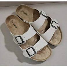 Buckle - Men Slides Shein Men Sandals Arch Support Slides Adjustable Buckle Straps Cork Footbed