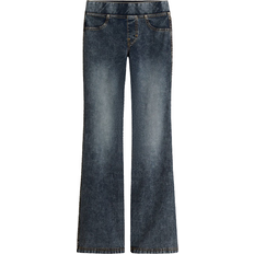 Treggings Bukser Børnetøj H&M Pige Vasket Denimblå Jeggings Med Svaj Og Denimlook