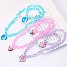 Crystal Jewellery Sets Shein Frozen Cartoon Crystal Necklace Bracelet Set - Perfect For Birthday Valentine
