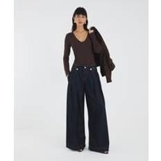 River Island Womens Brown Long Sleeve Ruched Side Bodysuit