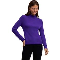 Falke Jumpers Falke Pullover Merino Ultrafine Roll Neck Sweater - Purple