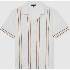 Sander Stripe Short Sleeve Shirt - White/Camel