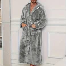 Grey Robes Temu Luxurious Men's Bathrobe With Color - Soft