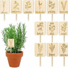 Wood Plant Labels Shein 12pcs Vanilla Garden Plant Labels