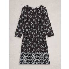 Tallie Floral Jersey Dress - Black