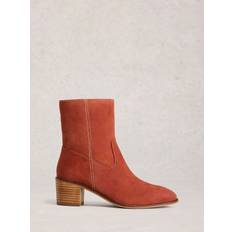 Orange Ankelboots White Stuff Izzy Suede Ankle Boot - Dk Orange