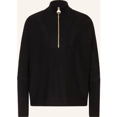 Barbour Women Jumpers Barbour Cotton Half Zip Funnel Neck Jumper - Black