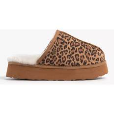 Ladies Mabel Platform Mule Slipper - Chestnut