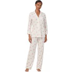 Ralph Lauren Underwear Ralph Lauren Classic Cotton Blend Floral Pyjama Set - Ivory