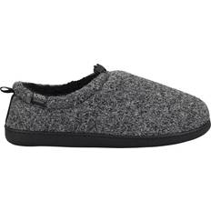 Mens Felt Full Back Slipper With Pull Toggle - Grey