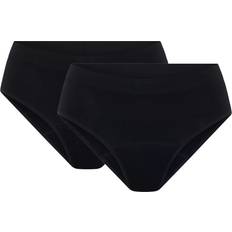 Soft Stretch Seamless Bikini Period Knickers - Black
