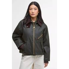 Barbour Dame Tøj Barbour Arlene Wax Jacket OL52 - Olive