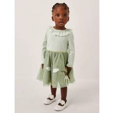 Monsoon Baby Girls Stripe Unicorn Disco Dress - Light Cream
