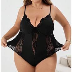 5XL Shapewear & Under Garments Shein Plus Size Halloween Lace Sexy Bodysuit