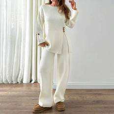 Shein 2-Piece Fashionable Women Set Loose Fit Knit Sweater - Autumn/Winter