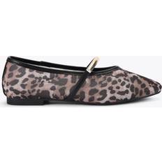 Canvas Ballerinas Kurt Geiger Flats Tan Combination Nella Ballet Shoes - Tan