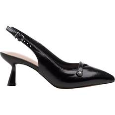 Florentine Wide Fit Slingback Court Shoes - Black