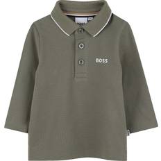 HUGO BOSS Baby Cotton Long Sleeve Polo Shirt - Green