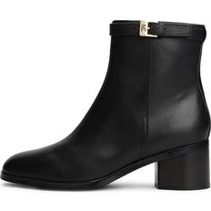 Tommy Hilfiger Boots Tommy Hilfiger Leather TH Monogram Buckle Ankle Boots - Black