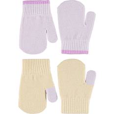 Beige Vantar Barnkläder Molo Vantar Barnvante Kenny 2-Pack - Lilac Marble