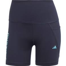 Adidas Blue Leggings adidas Adizero Lite Short Leggings With Letter Logo Print - Blue