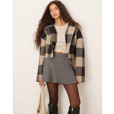 Gina Tricot Kläder Gina Tricot Relaxed Fit Jacket - Svart Beigerutig