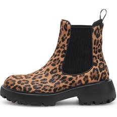 Woden Boots Woden Chelsea Boots Aya Leo - Beige/Dunkelbeige/Schwarz
