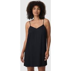 Sort Natkjoler Negligée Bloom Sleep Dress Shiny - Sort